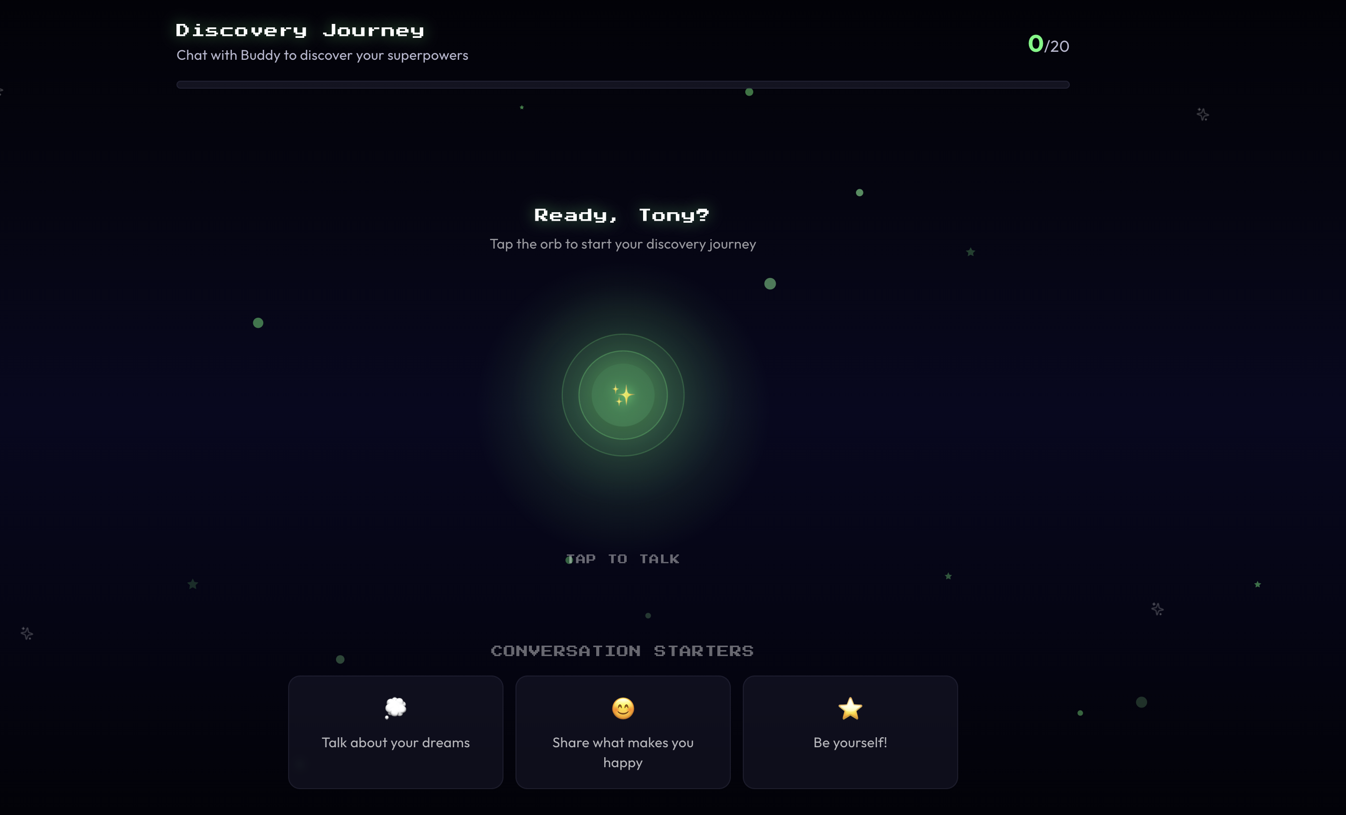 Onboarding conversation